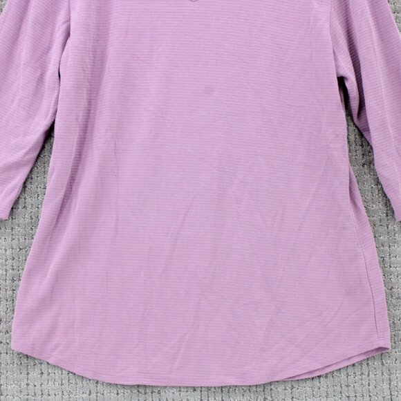 SEGMENTS Performance Shirt Top Womens Large L Pink Solid Pullover Long Sleeve - Picture 4 of 9